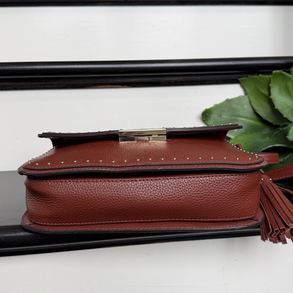 Kate Spade DEAL leather studded crossbody shoulder purse luxurious, neutral - Picture 6 of 12